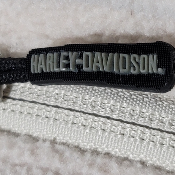 Vintage Harley Davidson Unisex Full-Zip Fleece Jacket with Writing Logo Size M - Picture 12 of 16